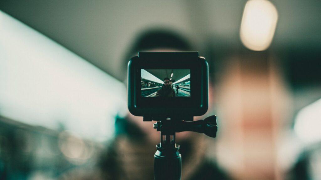 gopro action camera subway person shot
