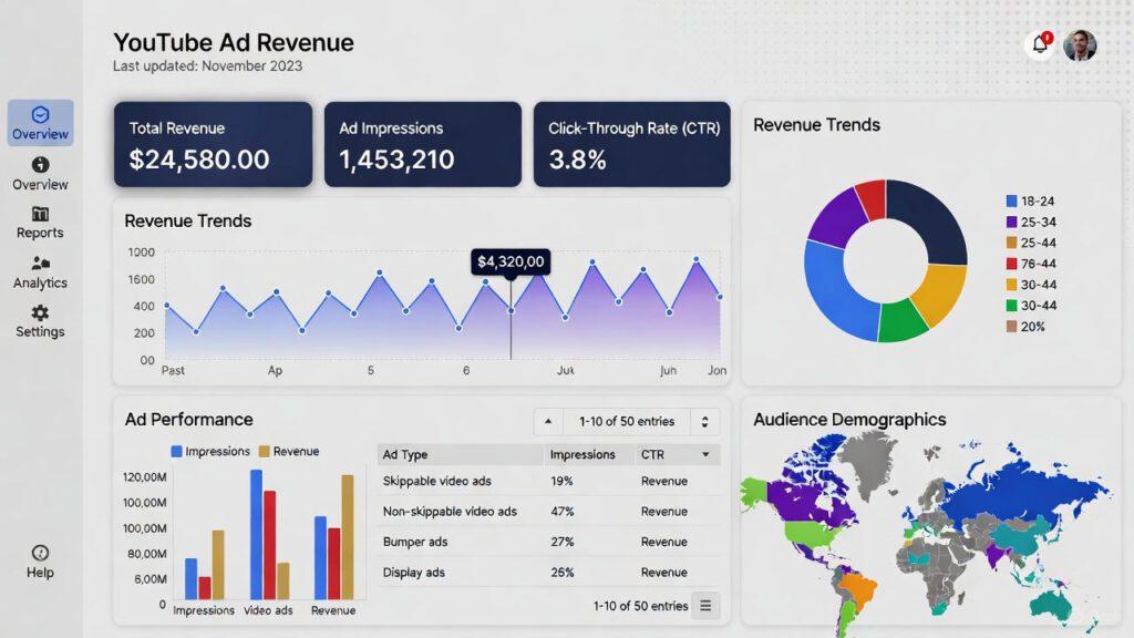 YouTube Ad Revenue passive income