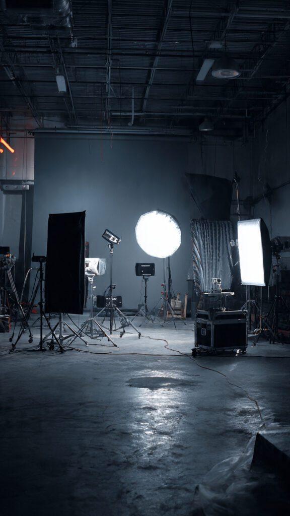 My actual lighting setup from a recent shoot with labeled gear