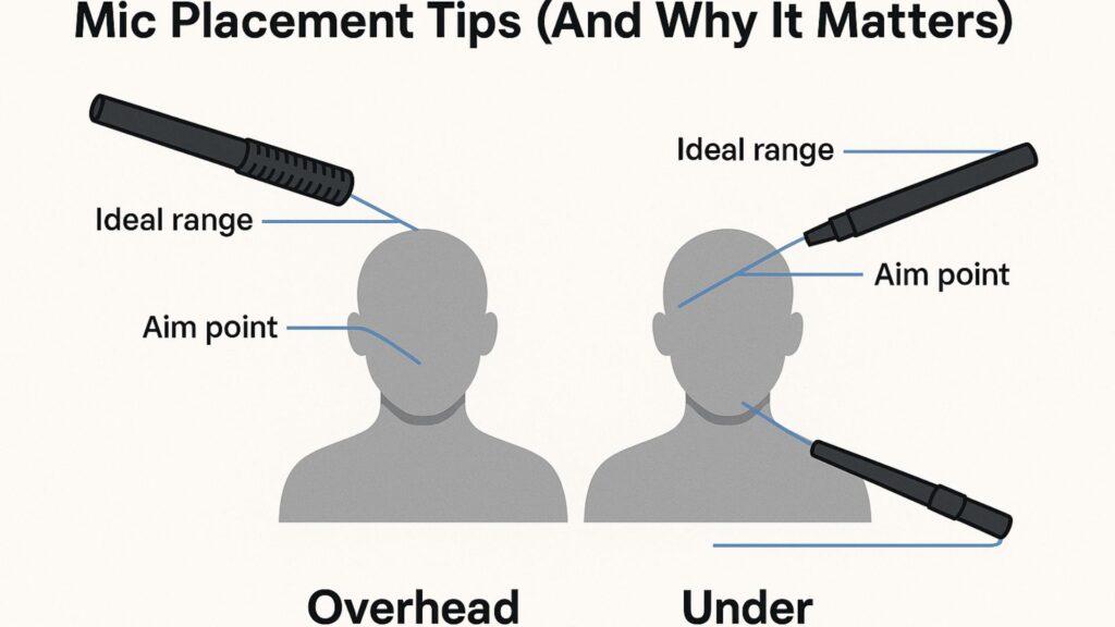 shotgun microphones placement