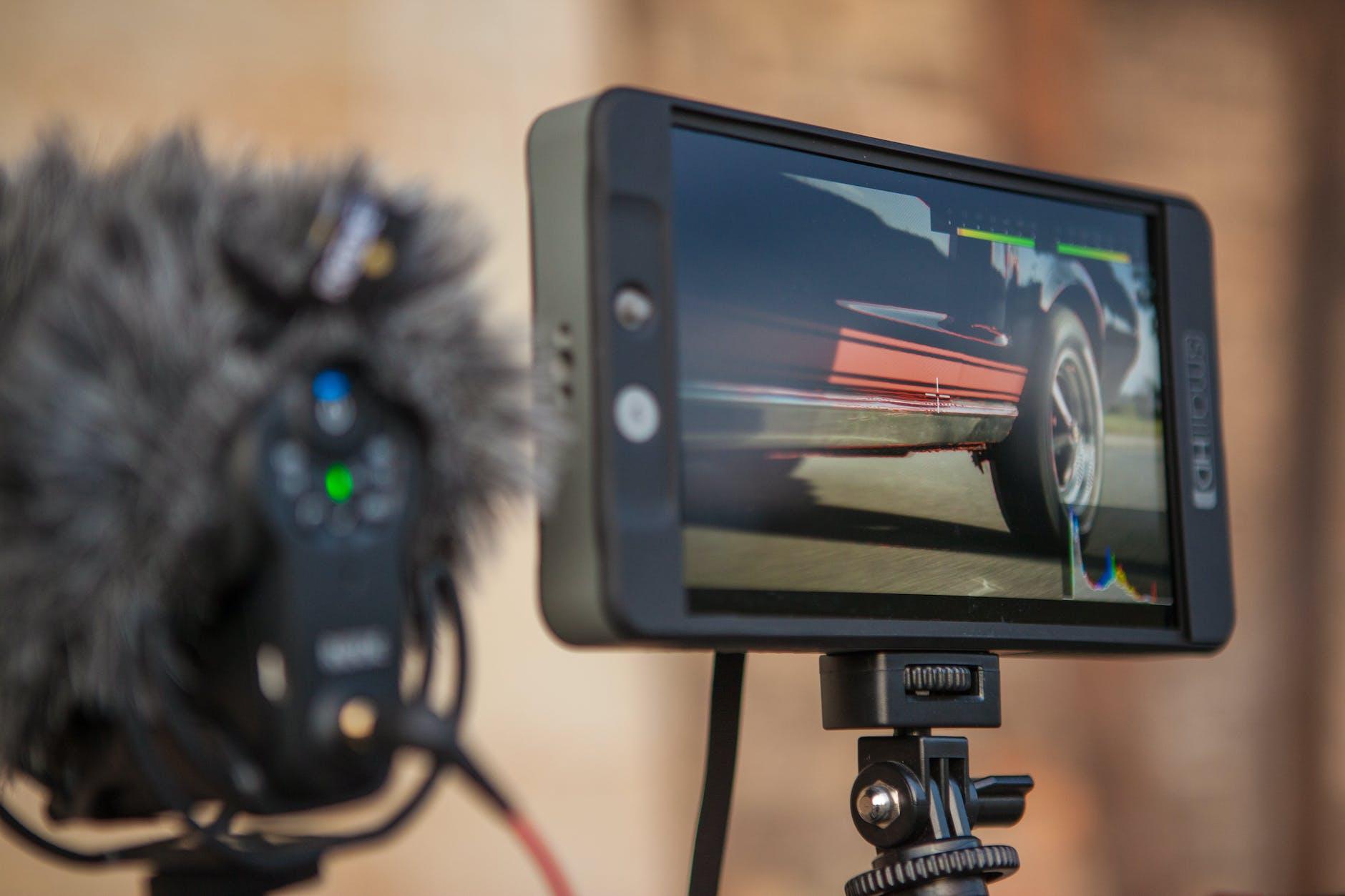 black android smartphone on selfie stick