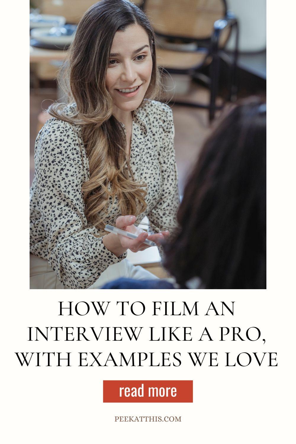 How To Film An Interview Like A Pro For Content Creation - Including ...