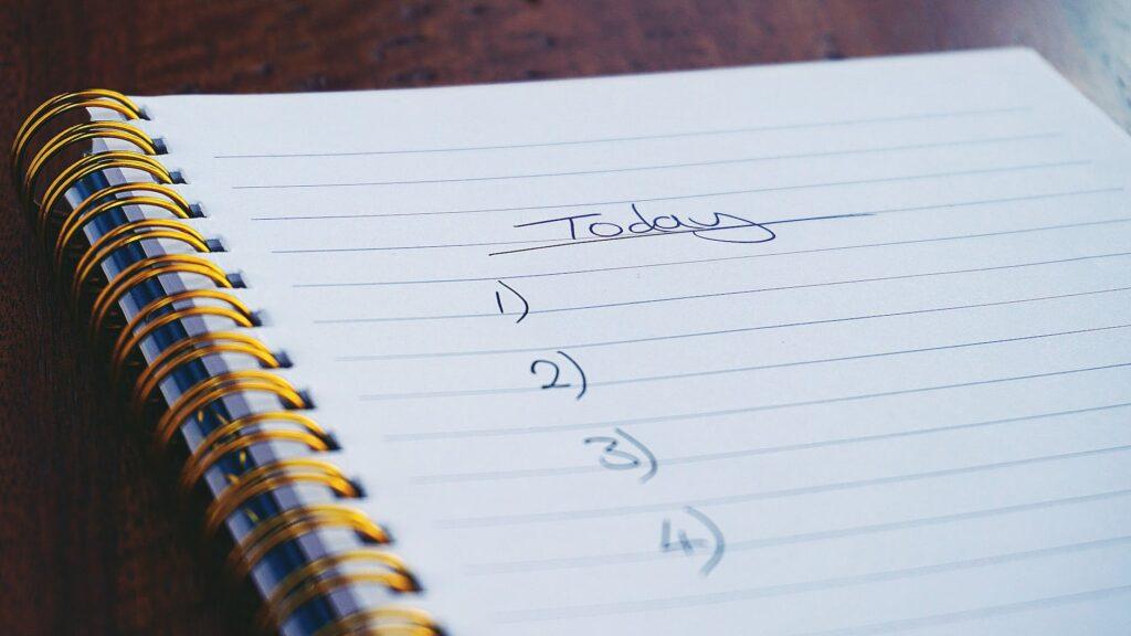 daily routine- notebook