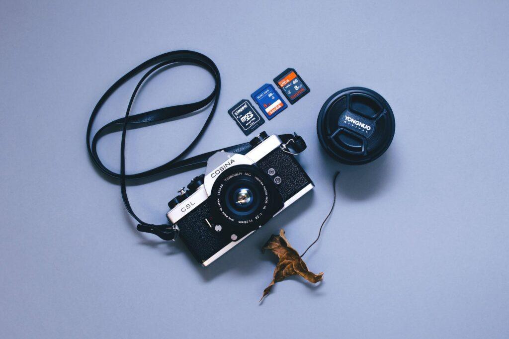 black and gray camera