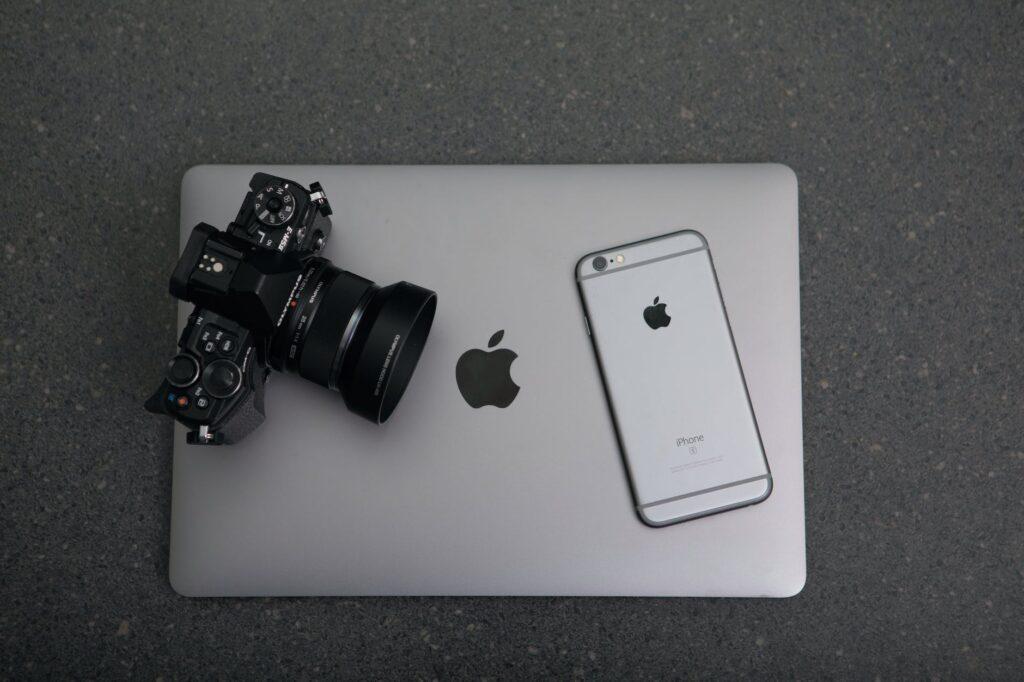 close up of camera over black background - photo post-processing