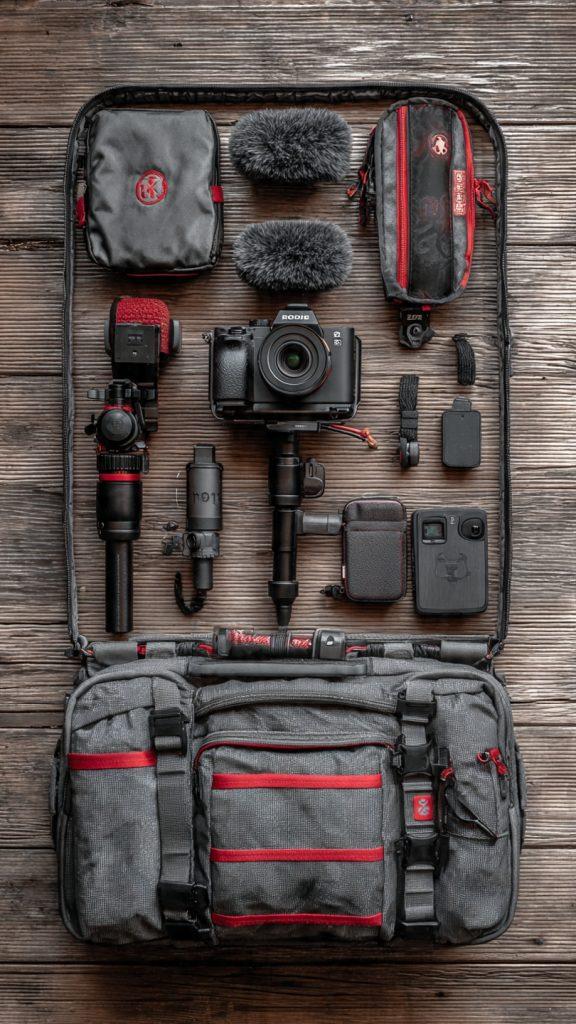 Alt: compact filmmaker vlogging audio kit with on-camera microphone.