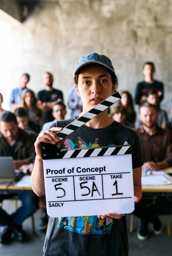 A proof-of-concept is a 5-10 minute scene or teaser that shows: