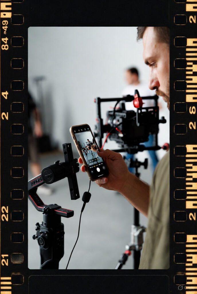 smartphone filmmaking on set