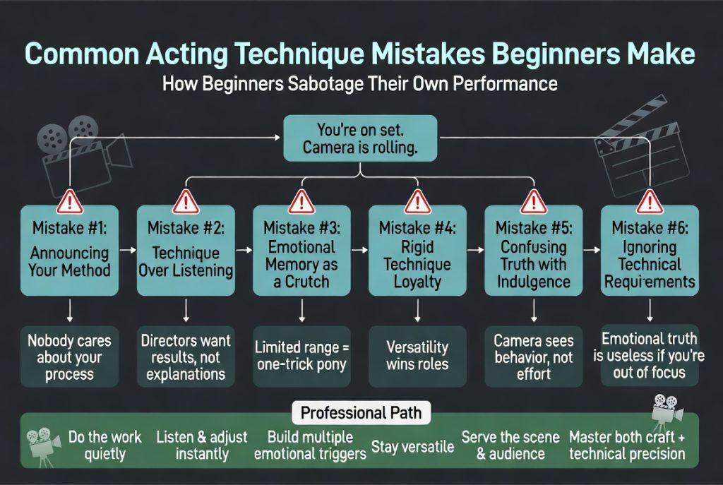 common acting technique mistakes