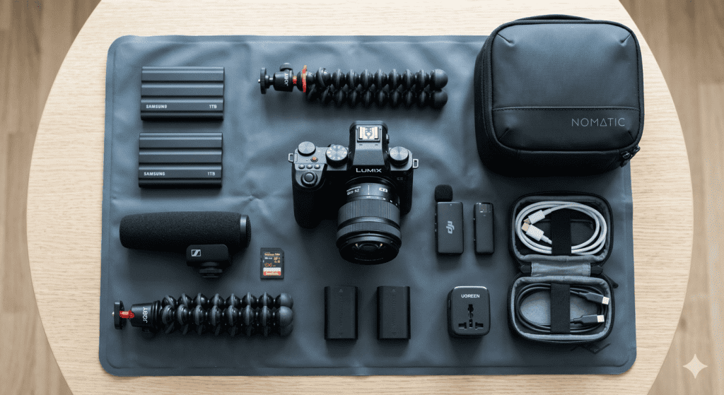 Minimal travel gear kit