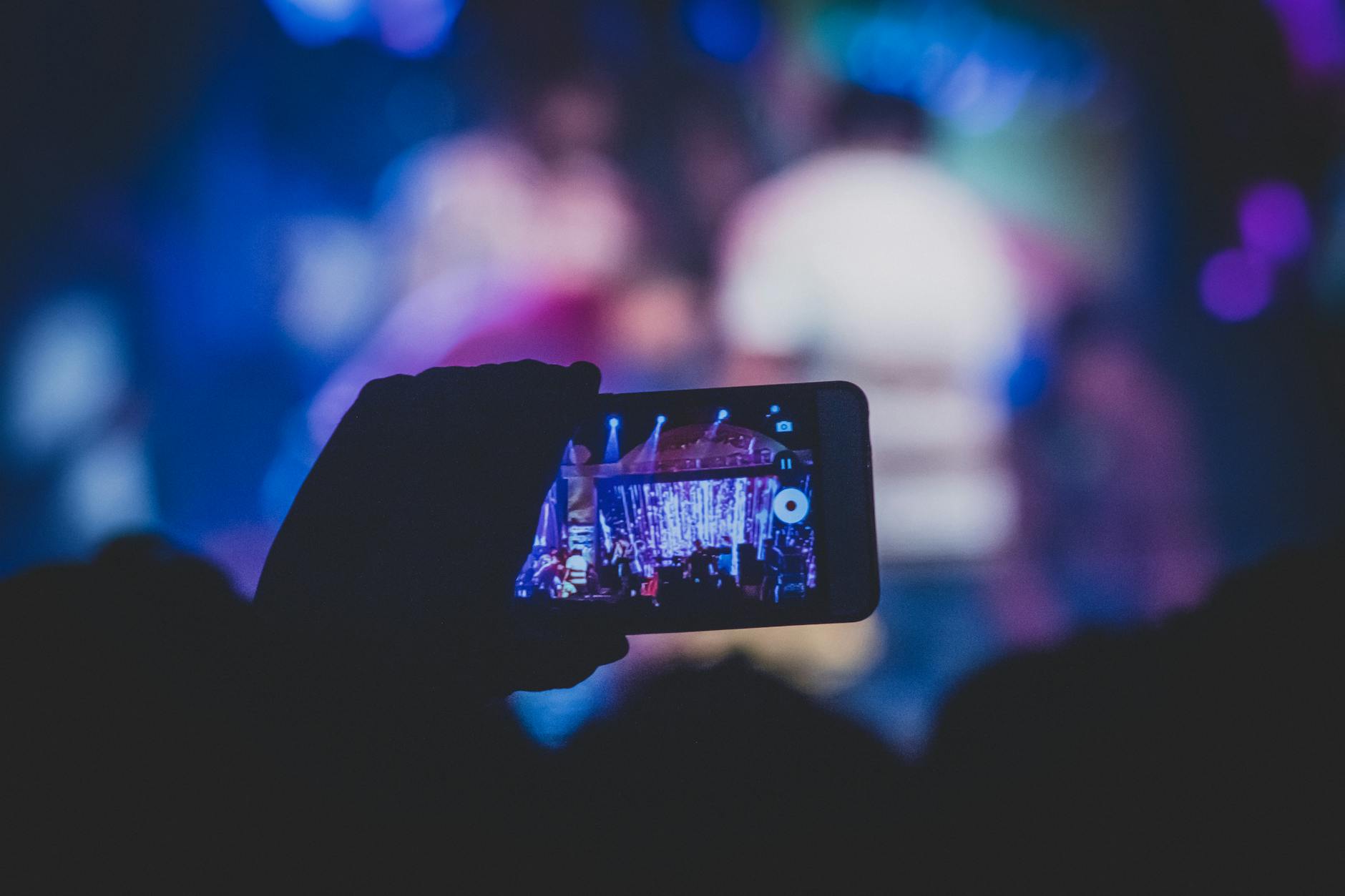 person taking video