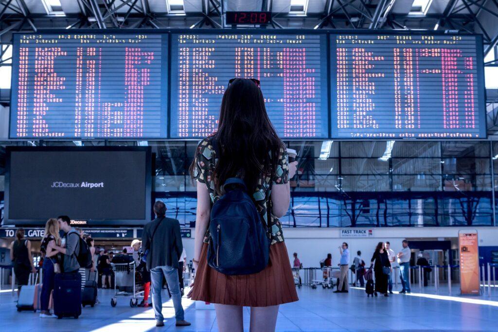 airport woman flight
