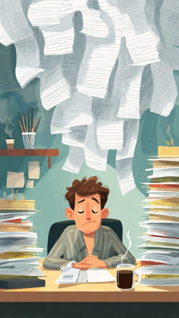 Script reader evaluating pile of screenplays - understanding the reader's perspective