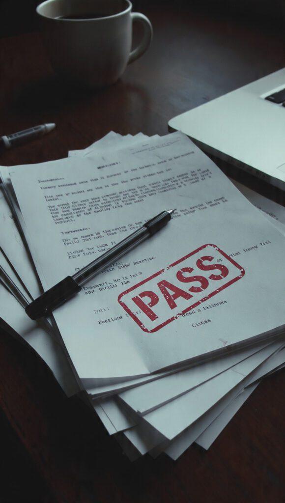 Screenplay manuscript with rejection stamp - common reasons scripts get passed on by Hollywood